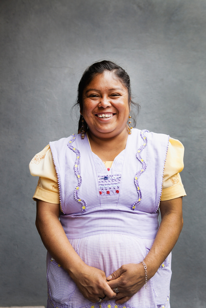 Happy  mexican woman